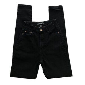 Fashion Nova Women's High Waist Stretch Skinny Jeans Black 5/6 SMALL